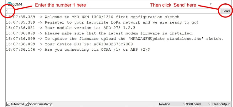 Enter the number 1 here