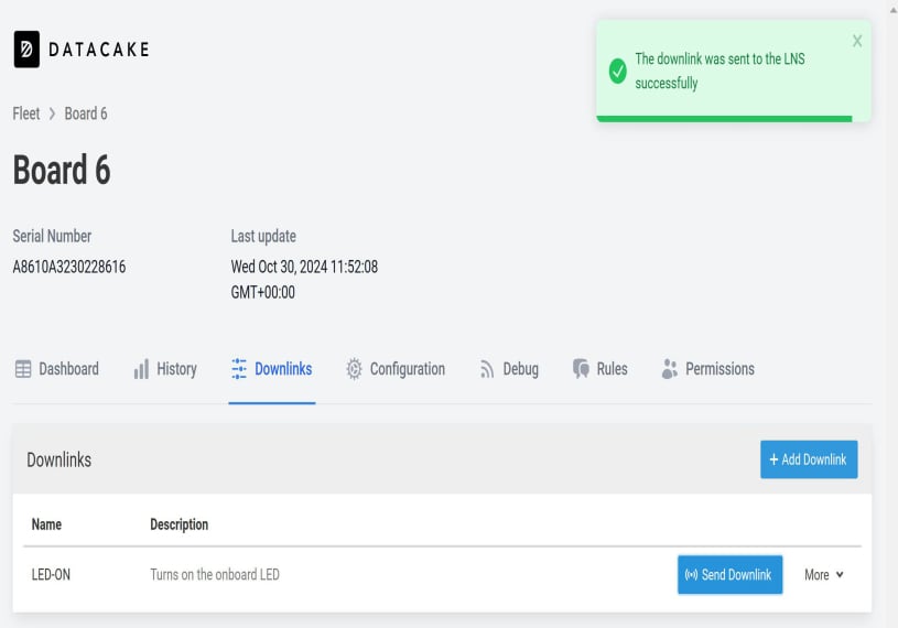 Send Datacake downlink